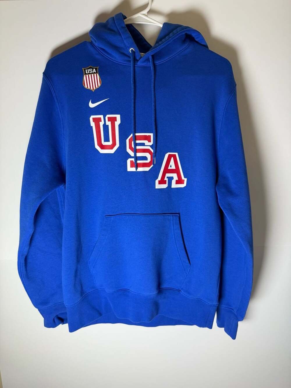 Nike Matthew Tkachuk Team USA Hockey Club Fleece Men's Royal Blue Hoodie Size S